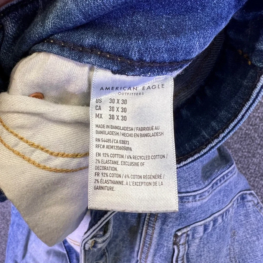 American Eagle Outfitters Men Slim Fit Denim Jeans 30x30 Airflex+ Fits30x27.5 AE